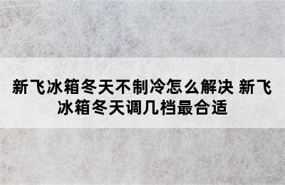 新飞冰箱冬天不制冷怎么解决 新飞冰箱冬天调几档最合适